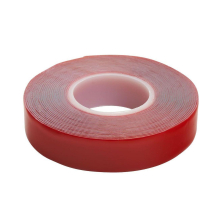 Скотч акриловый двусторонний Stekker INTP5-0818-5 0,8*18 мм,длина 5м, прозрачный, красная подложка 39146