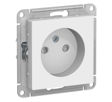 Розетка 2К Systeme Electric AtlasDesign 16A 250V со шторками белая ATN000149