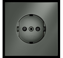 Накладка для розетки с заземлением и защитными шторками, S70 (титан) Voltum VLS000706
