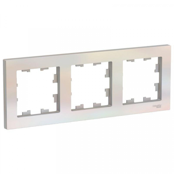 Рамка 3-постовая Systeme Electric AtlasDesign жемчужная ATN000403 Рамка 3-постовая Systeme Electric AtlasDesign жемчужная ATN000403