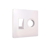 Лицевая панель Ambrella Volt ALFA (Жемчуг) для компьютерной/телефонной + TV розетки RJ-45/RJ-11 QUANT AP2125