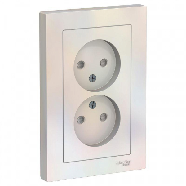 Розетка двойная 2К Systeme Electric AtlasDesign 16A 250V со шторками жемчужная ATN000422 Розетка двойная 2К Systeme Electric AtlasDesign 16A 250V со шторками жемчужная ATN000422