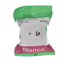 Розетка компьютерная RJ45 Systeme Electric Blanca 5e кат UTP белая BLNIA045001