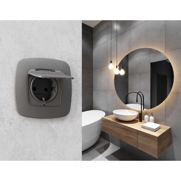 Лицевая панель  розетки AMBRELLA VOLT OP6580