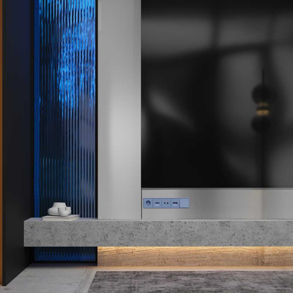 Накладка для розетки акустической 4-местной , S70 (деним) Voltum VLS001515