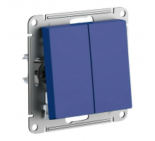 Выключатель двухклавишный Systeme Electric AtlasDesign 10A 250V аквамарин ATN001151
