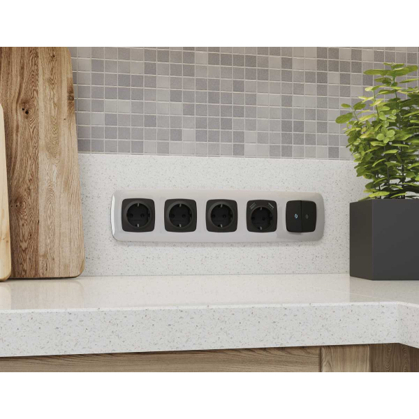 Лицевая панель розетки AMBRELLA VOLT OP8090