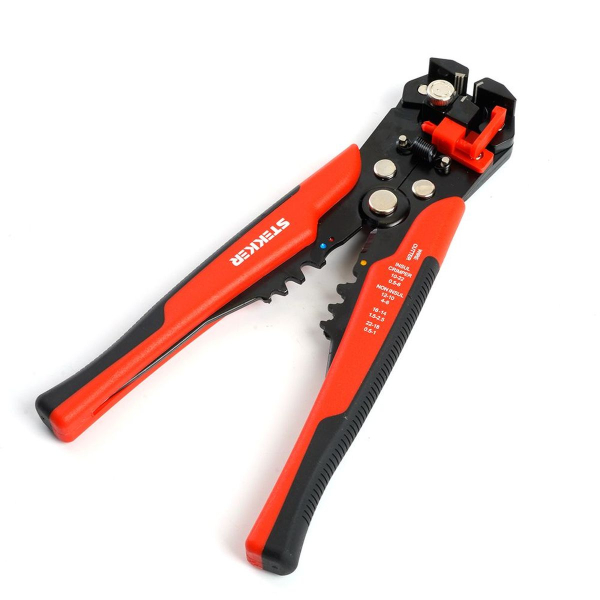 Автоматический многофункциональный инструмент для зачистки кабеля (стриппер) STEKKER, 0,5-6мм, WSC-001