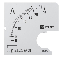 Шкала сменная для A721 25/5А-1,5 EKF PROxima s-a721-25