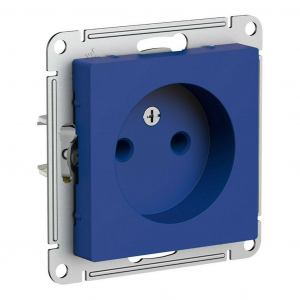 Розетка 2К Systeme Electric AtlasDesign 16A 250V аквамарин ATN001141