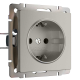 Розетка с заземлением (дымчатый) W1271004/ a069462