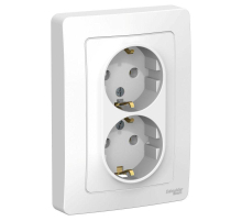Розетка двойная 2К+З Systeme Electric Blanca 16A 250V белая BLNRS001021