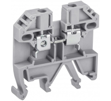 Зажим наборный изолированный (винтовой) ЗНИ - 10,0 (JXB10), серый, STEKKER