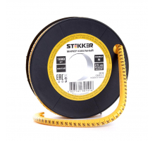 Кабель-маркер 'N' для провода сеч. 6мм2 STEKKER CBMR40-N , желтый, упаковка 500 шт