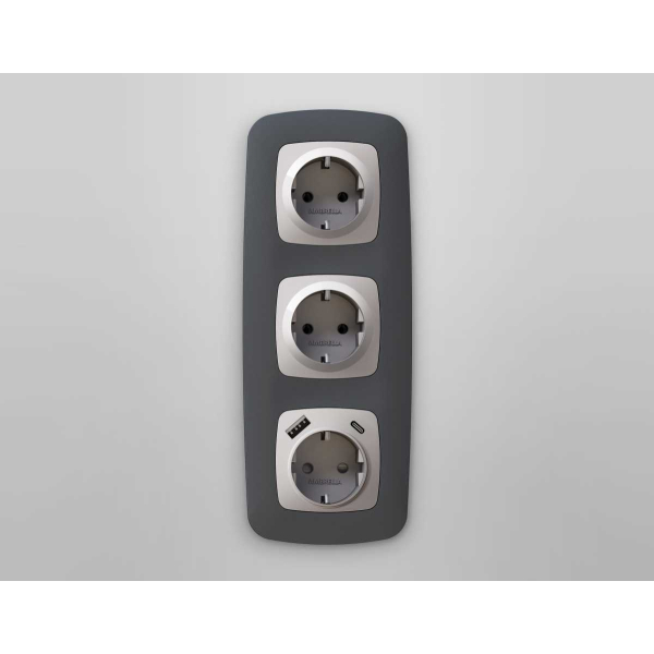 Лицевая панель розетки AMBRELLA VOLT OP4100