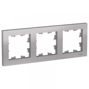 Рамка 3-постовая Systeme Electric AtlasDesign алюминий ATN000303
