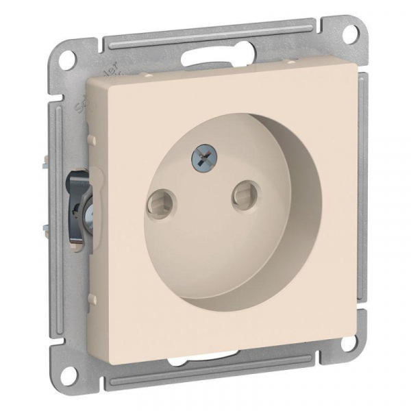 Розетка 2К Systeme Electric AtlasDesign 16A 250V со шторками бежевая ATN000249 Розетка 2К Systeme Electric AtlasDesign 16A 250V со шторками бежевая ATN000249
