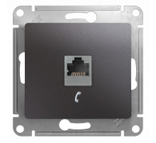 Розетка телефонная RJ11 Systeme Electric Glossa графит GSL001381T