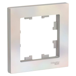 Рамка 1-постовая Systeme Electric AtlasDesign жемчужная ATN000401