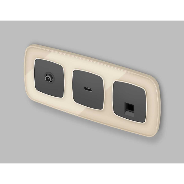 Лицевая панель розетки AMBRELLA VOLT OP9140