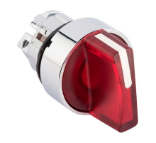 Исполнительный механизм переключателя ХB4 красный на 3 положения возвратный без фиксации, с подсветкой с короткой ручкой EKF PROxima XB4BD3L-R