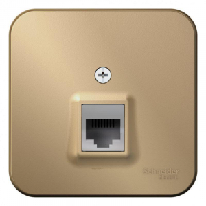 Розетка компьютерная RJ45 Systeme Electric Blanca 5e кат UTP титан BLNIA045004