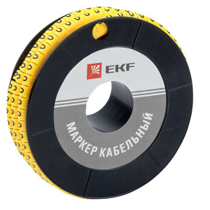 Маркер кабельный 6,0 мм2 '0' (350 шт.) (ЕС-3) EKF PROxima plc-KM-6-0