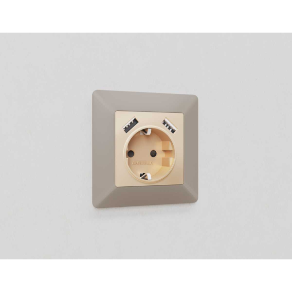 Лицевая панель розетки AMBRELLA VOLT AP6090