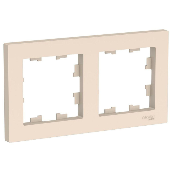Рамка 2-постовая Systeme Electric AtlasDesign бежевая ATN000202 Рамка 2-постовая Systeme Electric AtlasDesign бежевая ATN000202