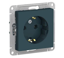 Розетка 2К+З Systeme Electric AtlasDesign 16A 250V изумруд ATN000843