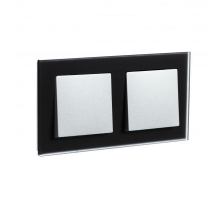 Рамка 2-постовая Systeme Electric AtlasDesign Nature черная ATN331002