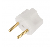 Адаптер сетевой (переходник) с Евро А/F на вилку С1 CEE 7/2 'Питер' 10А б/з белый PROconnect (пакет БОПП 1 шт/уп.) 11-1031-9