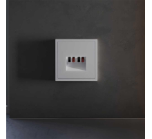 Накладка для розетки акустической 4-местной , S70 (серый) Voltum VLS001516