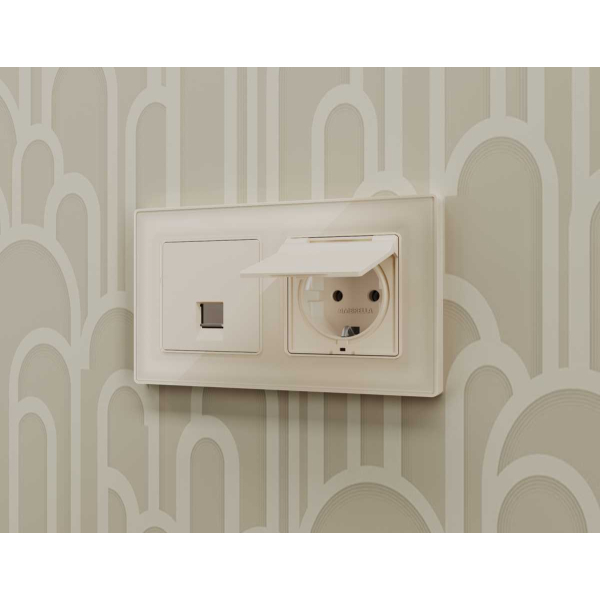 Лицевая панель розетки AMBRELLA VOLT AP3320