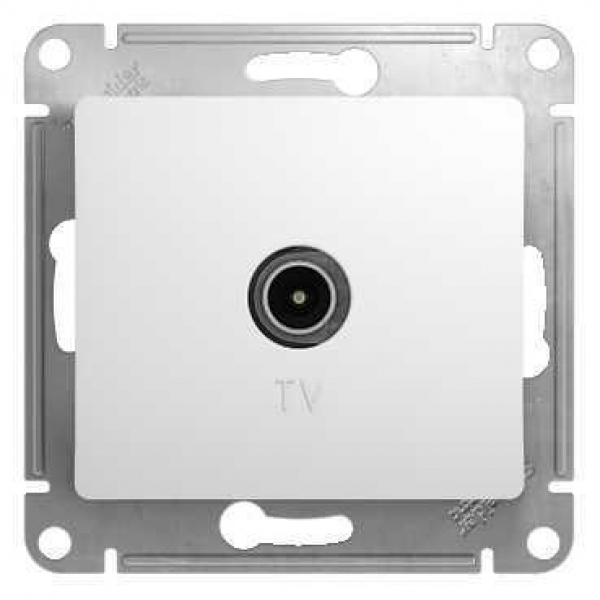 ТВ-розетка проходная Systeme Electric Glossa белая GSL000192 ТВ-розетка проходная Systeme Electric Glossa белая GSL000192