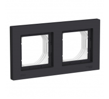 Рамка 2-постовая Systeme Electric AtlasDesign Aqua карбон ATN441002