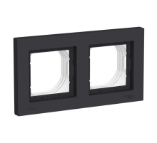 Рамка 2-постовая Systeme Electric AtlasDesign Aqua карбон ATN441002