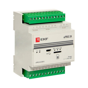Контроллер базовый ePRO 24 удаленного управления 6вх\4вых 230В GSM EKF PROxima ePRO-6-4-230-G