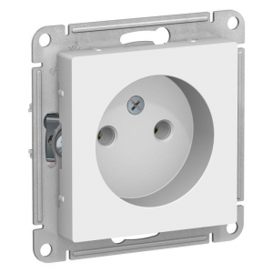 Розетка 2К Systeme Electric AtlasDesign 16A 250V белая ATN000141