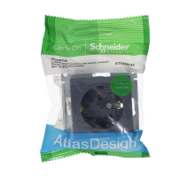 Розетка 2К+З Systeme Electric AtlasDesign 16A 250V грифель ATN000743