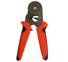 Кримпер STEKKER CTLS006-250 для обжима штыревых втулочных наконечников 0,25-6мм2, 6 сегментов,красный, черный