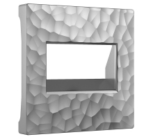 Лицевая панель Werkel Hammer для двойной розетки Еthernet RJ-45 серебряный W1291106 4690389163159