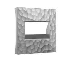 Лицевая панель Werkel Hammer для двойной розетки Еthernet RJ-45 серебряный W1291106 4690389163159