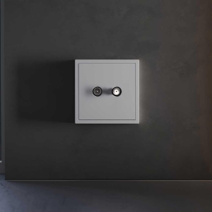 Накладка для розетки телевизионной оконечной TV+SAT, S70 (серый) Voltum VLS001616