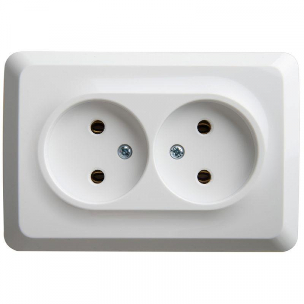 Розетка угловая двойная 2К Systeme Electric Этюд 16A 250V белая PA16-105B Розетка угловая двойная 2К Systeme Electric Этюд 16A 250V белая PA16-105B