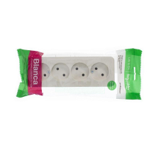 Розетка четырехместная 2К Systeme Electric Blanca 16A 250V бежевая BLNRA000417