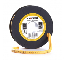 Кабель-маркер 'L' для провода сеч. 6мм2 STEKKER CBMR40-L , желтый, упаковка 500 шт