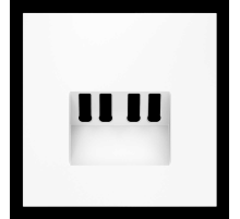 Накладка для розетки акустической 4-местной , S70 (белый матовый) Voltum VLS001502