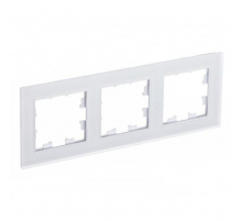 Рамка 3-постовая Systeme Electric AtlasDesign Nature белая ATN330103