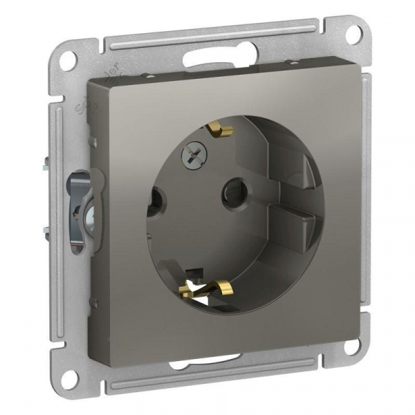 Розетка 2К+З Systeme Electric AtlasDesign 16A 250V со шторками сталь ATN000945 Розетка 2К+З Systeme Electric AtlasDesign 16A 250V со шторками сталь ATN000945